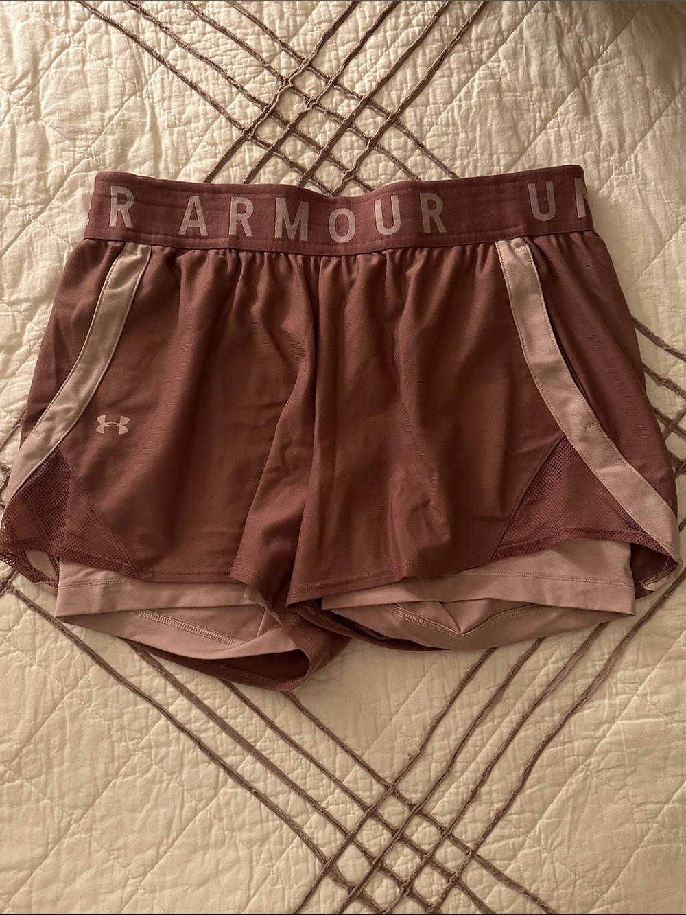 Under Armour Women's Dusty Rose Athletic Running Shorts